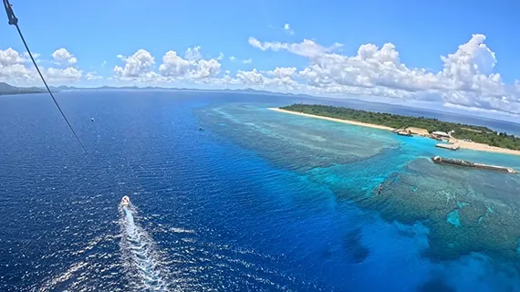 水納島でダイビング